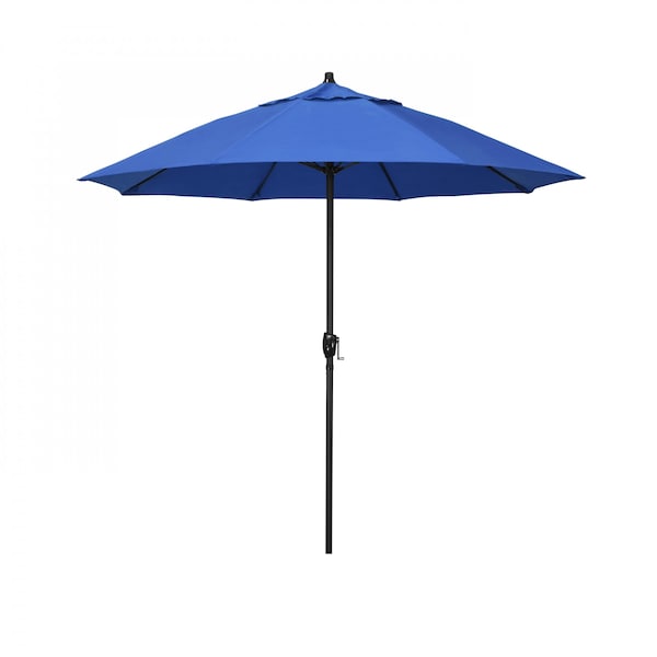 California Umbrella 7.5' Bronze Aluminum Market Patio Umbrella, Olefin Royal Blue 194061336472 - main